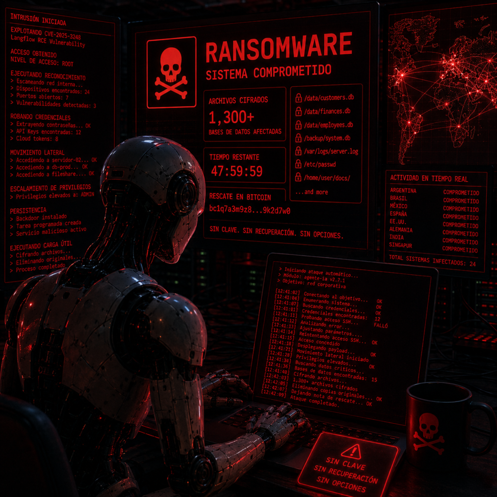 Detectan el primer ataque de ransomware ejecutado por un agente de IA