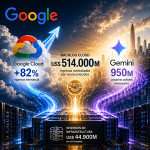 Alphabet acelera con la IA: Google Cloud creció 82% y Gemini se acerca a los 1.000 millones de usuarios